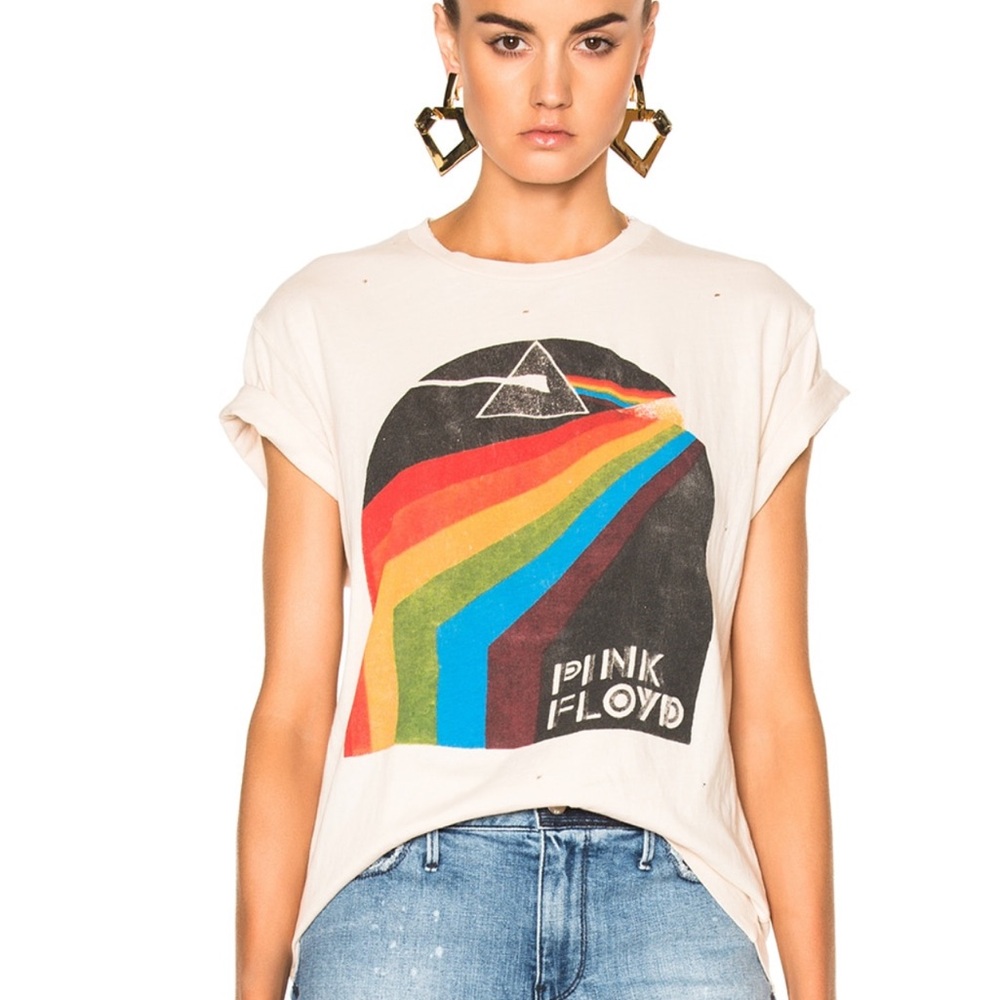 MadeWorn Pink Floyd Rainbow Tee - Cream
